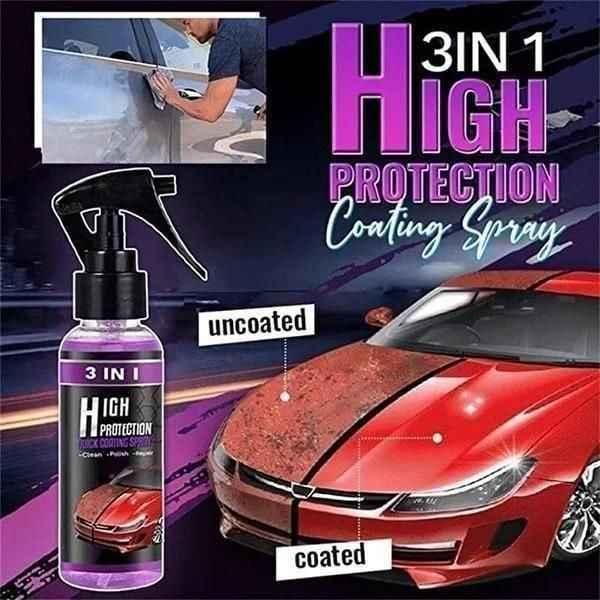 3 in 1 High Protection Quick Car Ceramic Coating Spray - Car Wax Polish Spray (Pack of 2) - Image 4