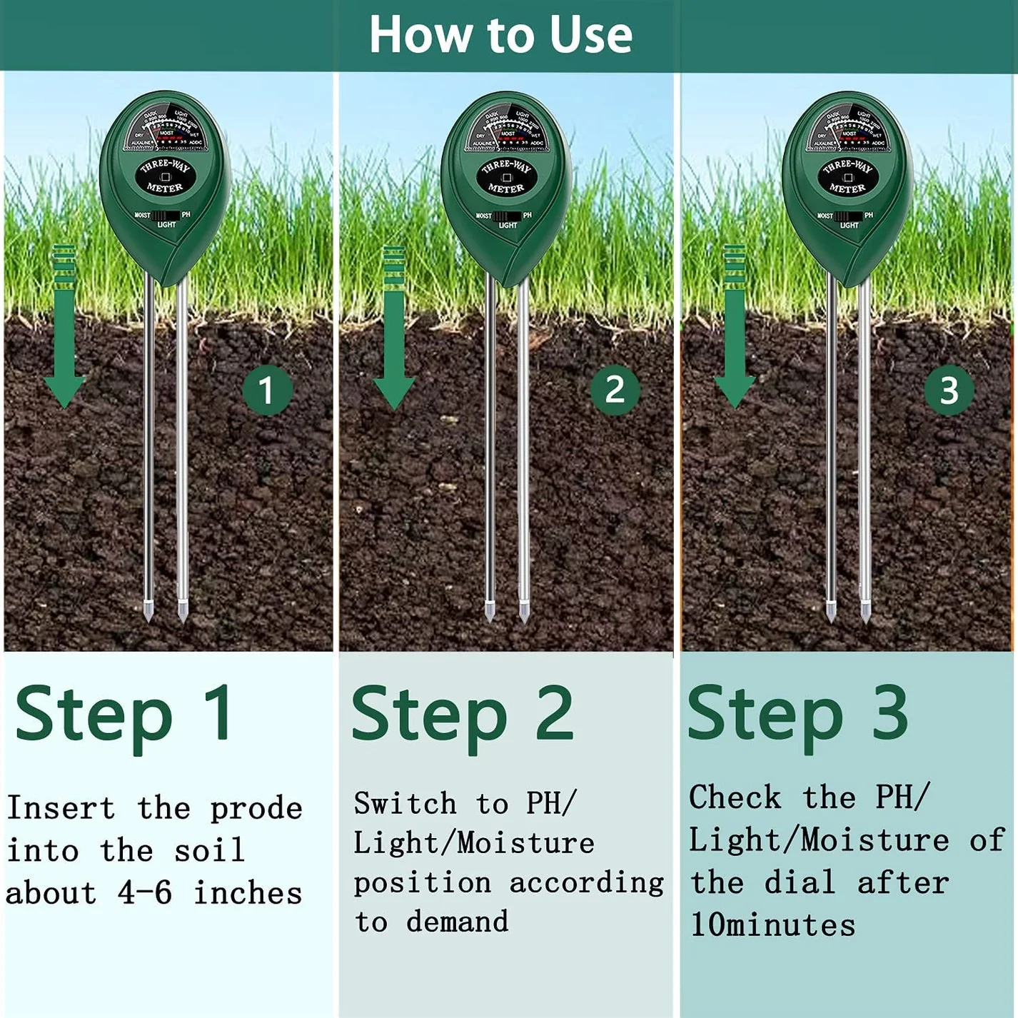 4-in-1 Soil Test Meter - Image 7