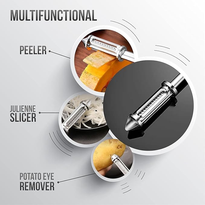 3 in 1 Stainless steel Multifunctional Veggie Peeler (Buy 1 Get 1 FREE) - Image 4