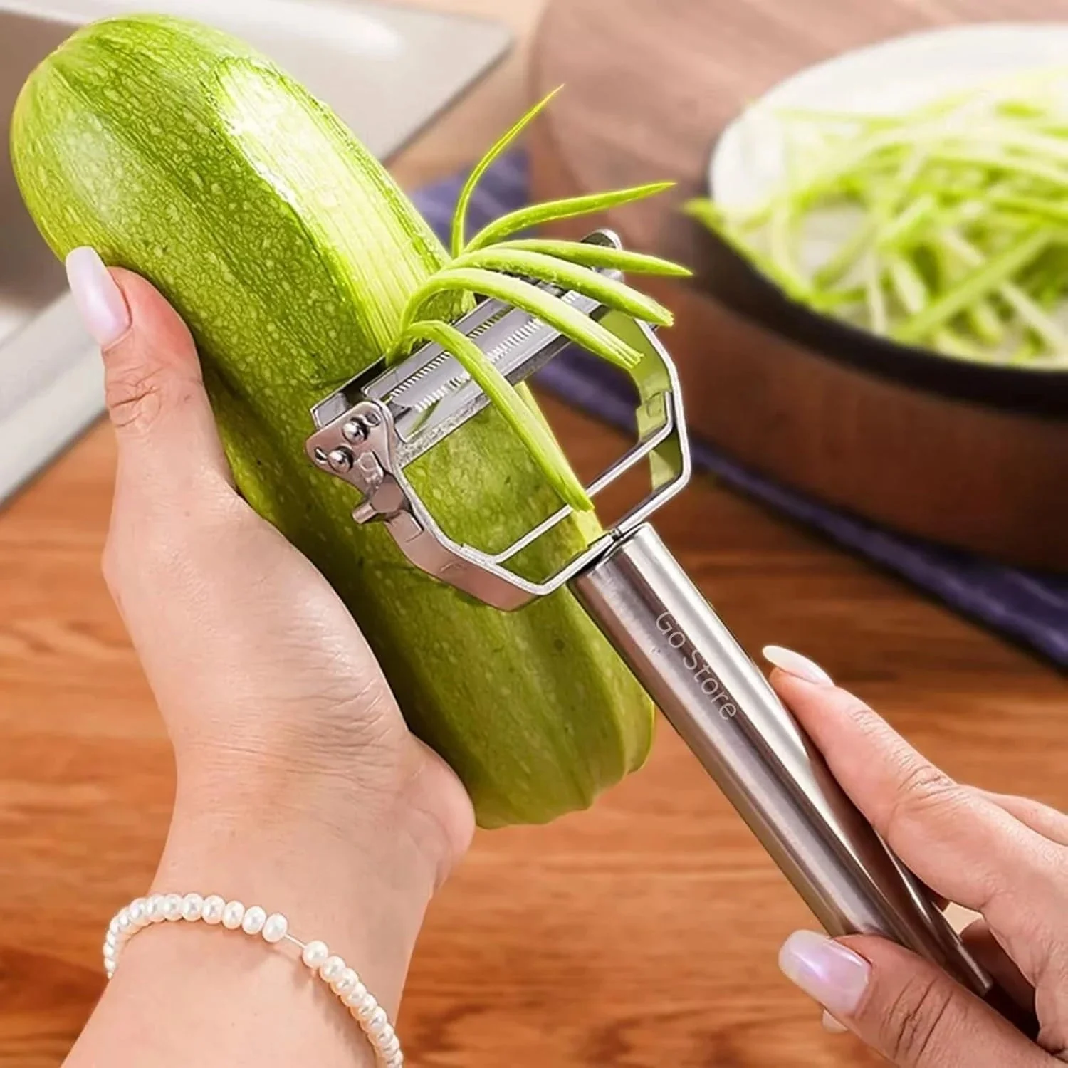3 in 1 Stainless Peeler | Sharp Blades, Anti-Rust | For Quick, Clean Prep - Image 3