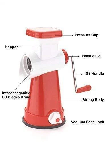 4 in 1 Rotary Drum Vegetable Grater & Slicer - Image 3