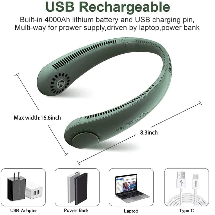 Rechargeable Neck Fan - Image 4
