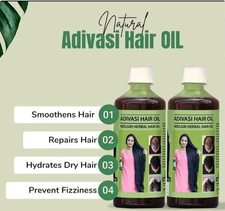 ADIVASI HERBAL NILAMBARI HAIR OIL! PACK OF 2 (BUY 1 GET 1 FREE)(4.9 ⭐⭐⭐⭐⭐ 93,830 REVIEWS) NEW - Image 2