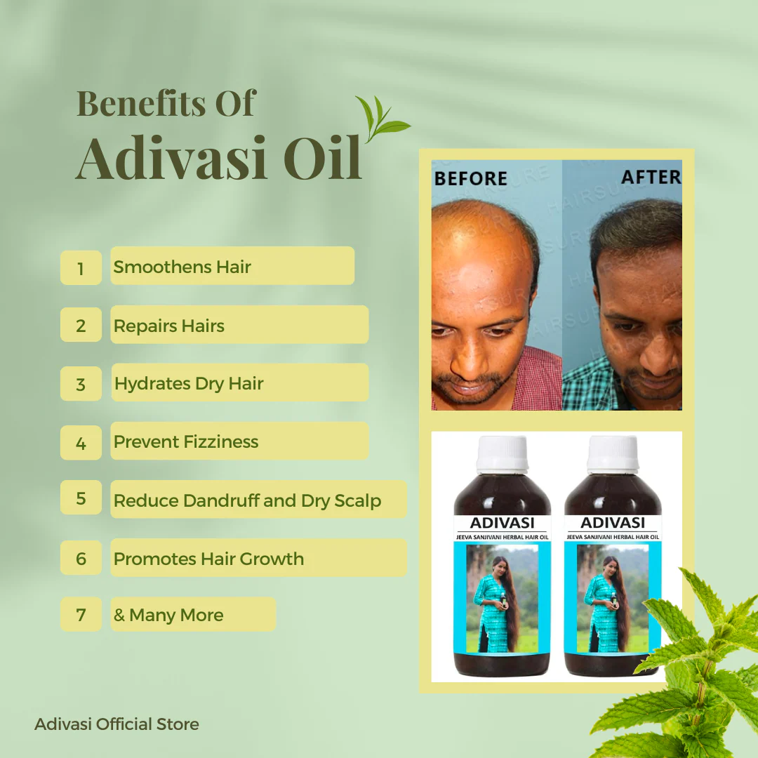 ADIVASI HERBAL NILAMBARI HAIR OIL! PACK OF 2 (BUY 1 GET 1 FREE)(4.9 ⭐⭐⭐⭐⭐ 93,830 REVIEWS) NEW - Image 4