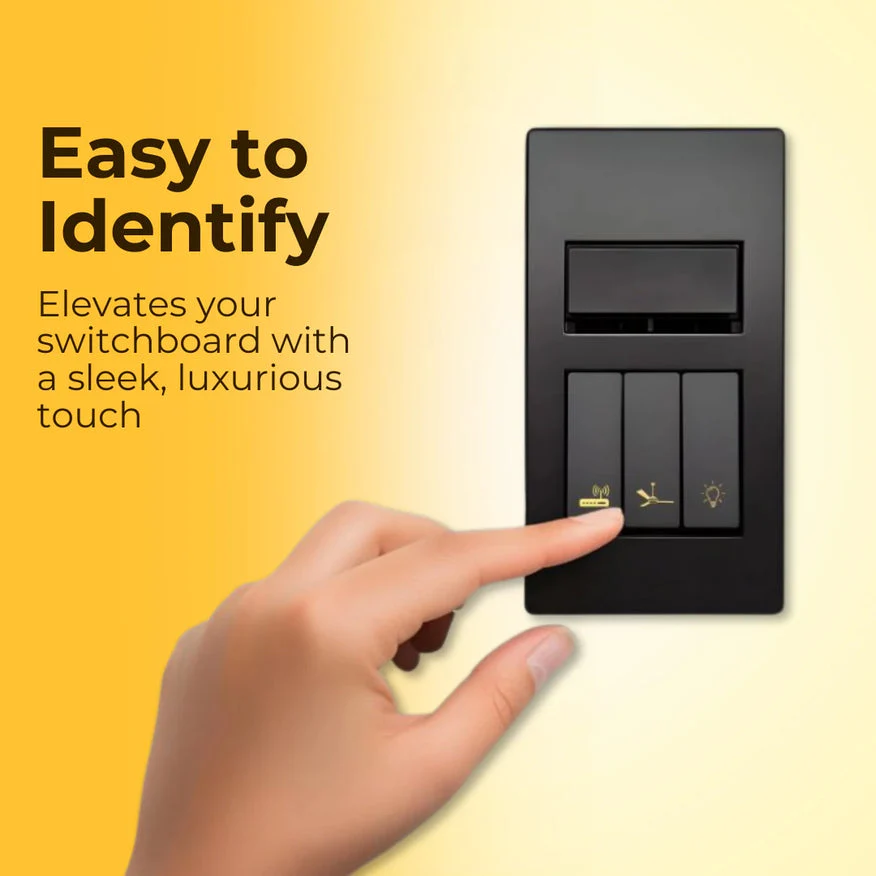 Black & Gold Switch Stickers - Image 2