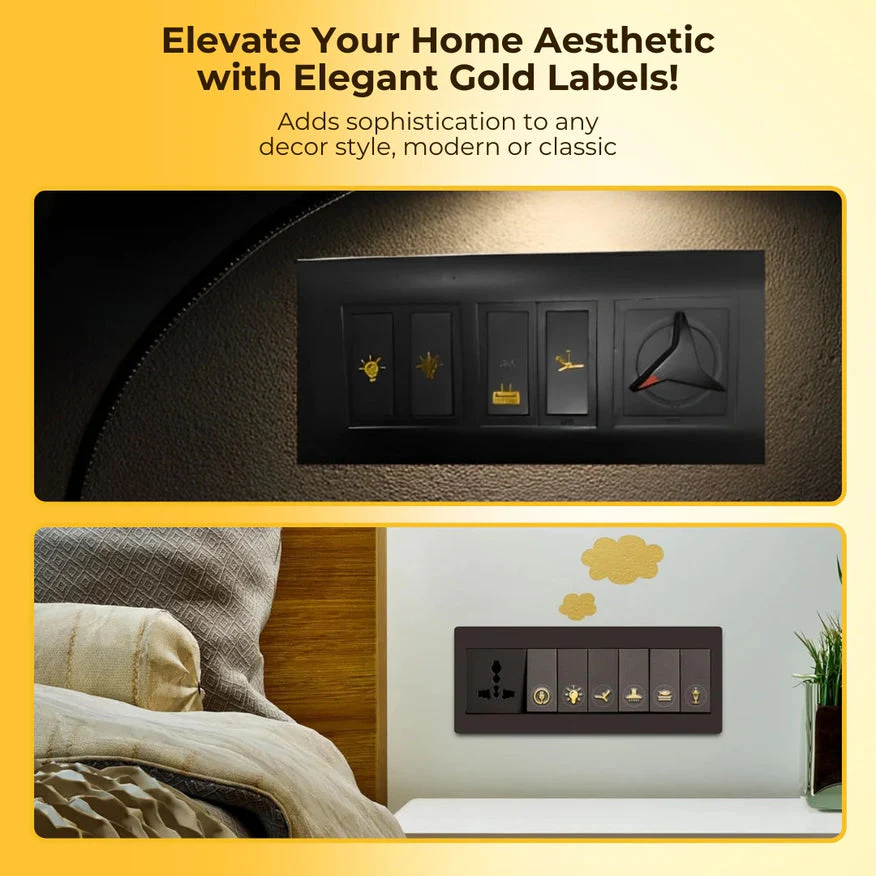Black & Gold Switch Stickers - Image 3