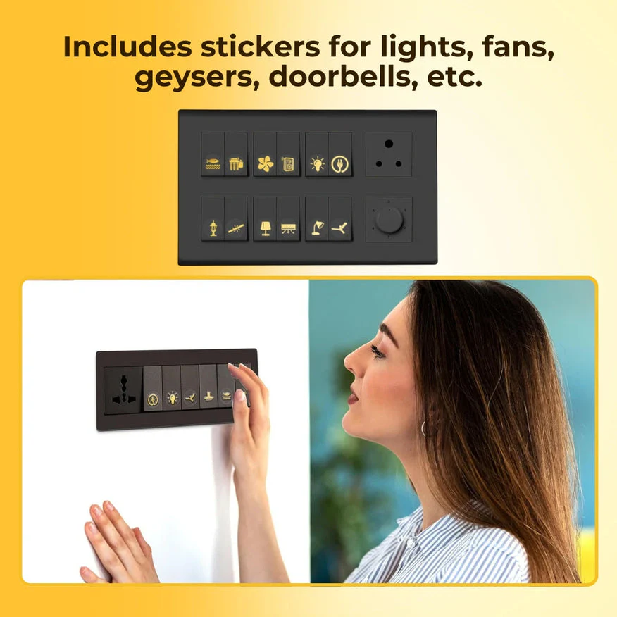 Black & Gold Switch Stickers - Image 5