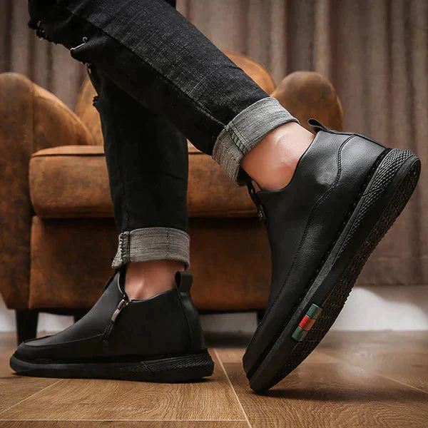 BLACK ZIP CASUAL SHOES FOR MEN - Image 2