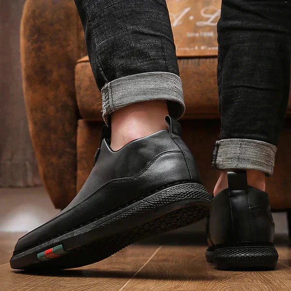 BLACK ZIP CASUAL SHOES FOR MEN - Image 3