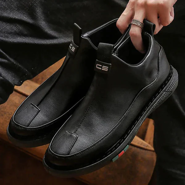 BLACK ZIP CASUAL SHOES FOR MEN - Image 5