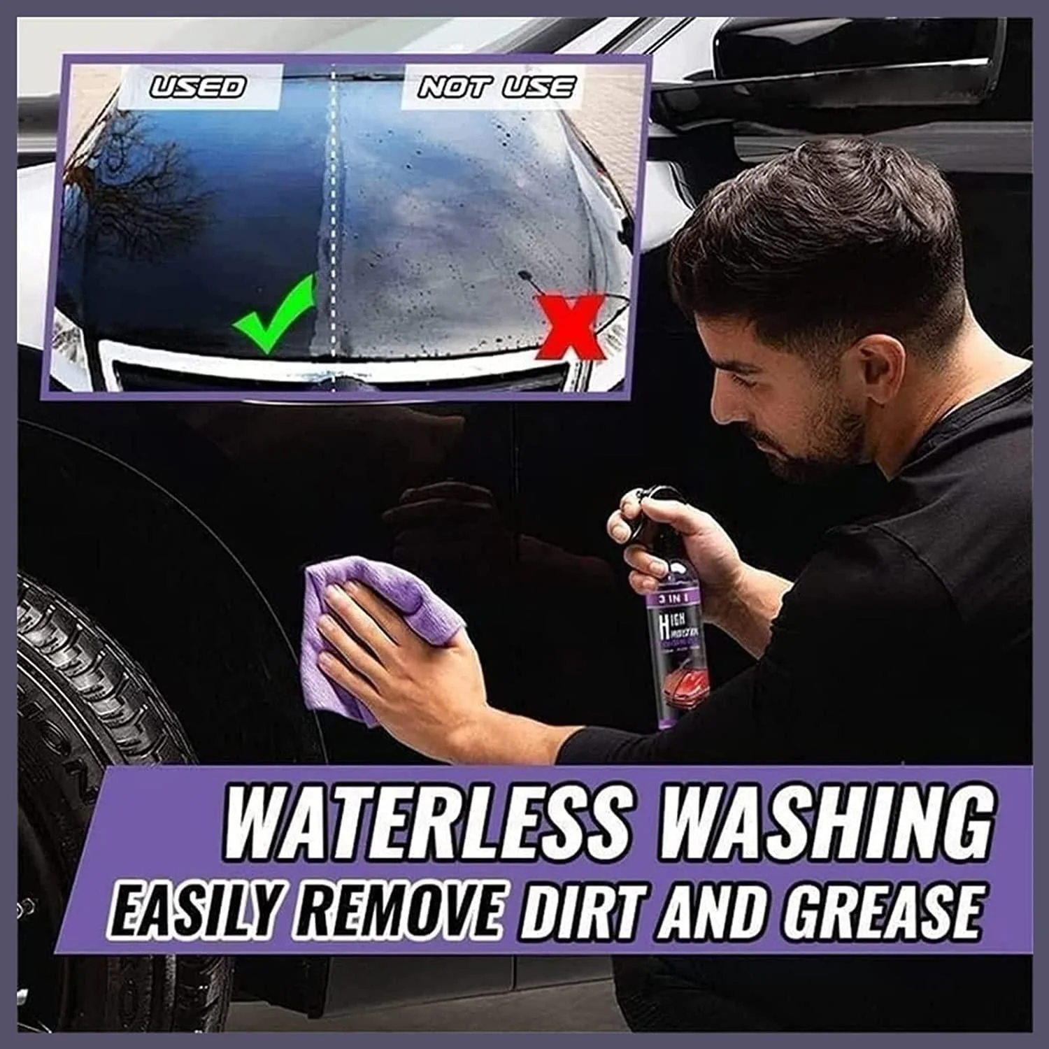 3 in 1 High Protection Quick Car Ceramic Coating Spray - Car Wax Polish Spray (Buy 1 Get 1) - Image 3