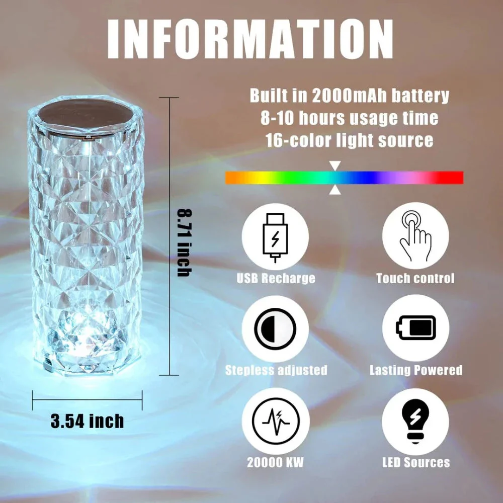 Diamond Crystal Lamp (Multi-Color) - Image 8