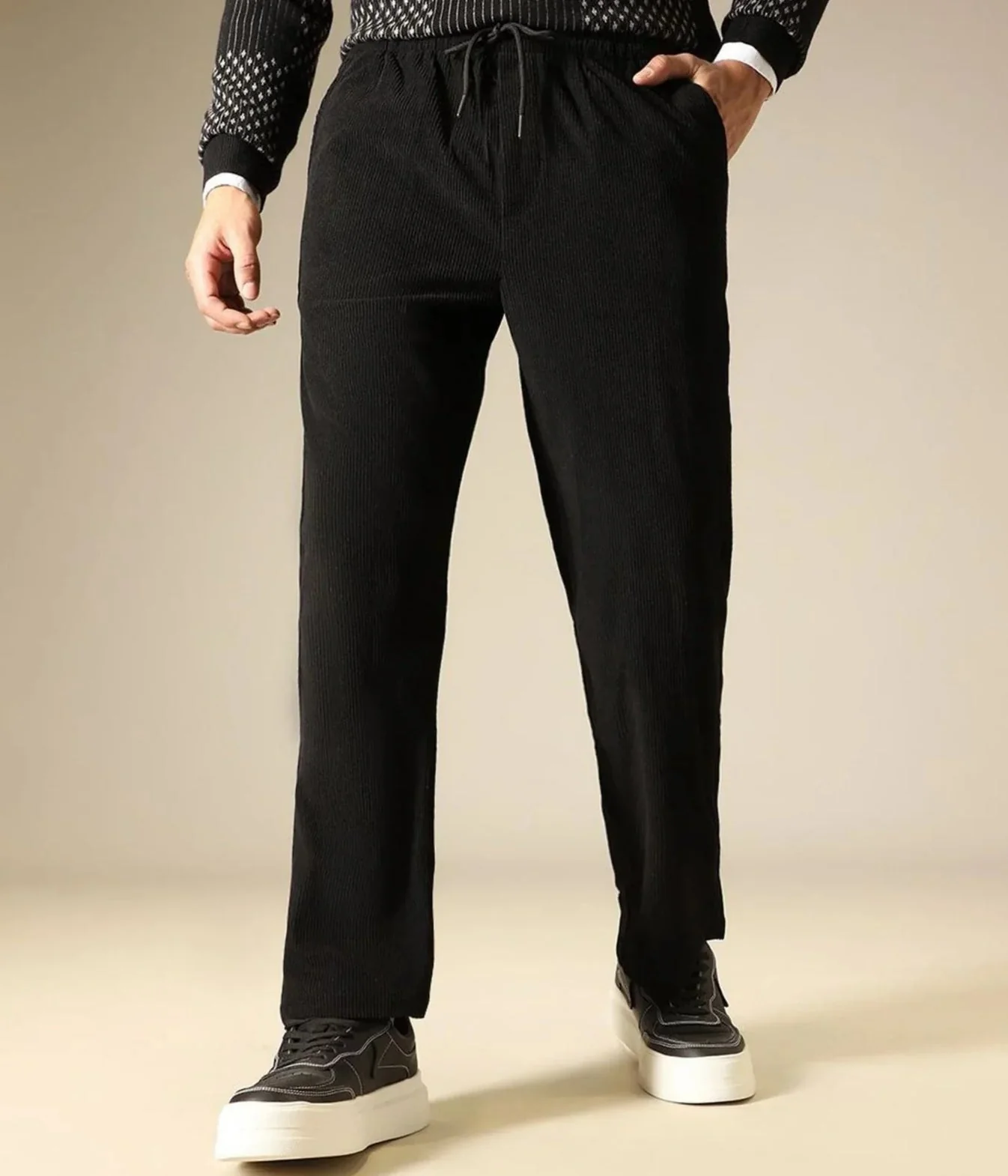 Combo of 2 Cuadray Fabric Stylish Pants | Perfect Blend of Comfort & Style - Black & Grey (Buy 1 Get 1 Freeš„š„) Regular - Image 4