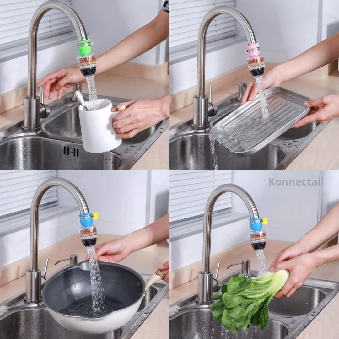 (Buy 1 Get 1 free) Multi-Layer Activated Carbon Water Faucet Filter (Assorted Color) - Image 7