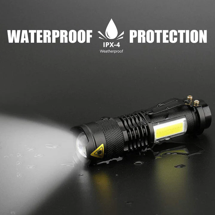 4000LM Waterproof Mini Flashlight Built in Battery USB Charging - Image 3