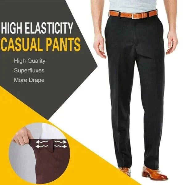🔥👖High Stretch Men's Classic Pant For Men (BLACK) 💖 - Image 2