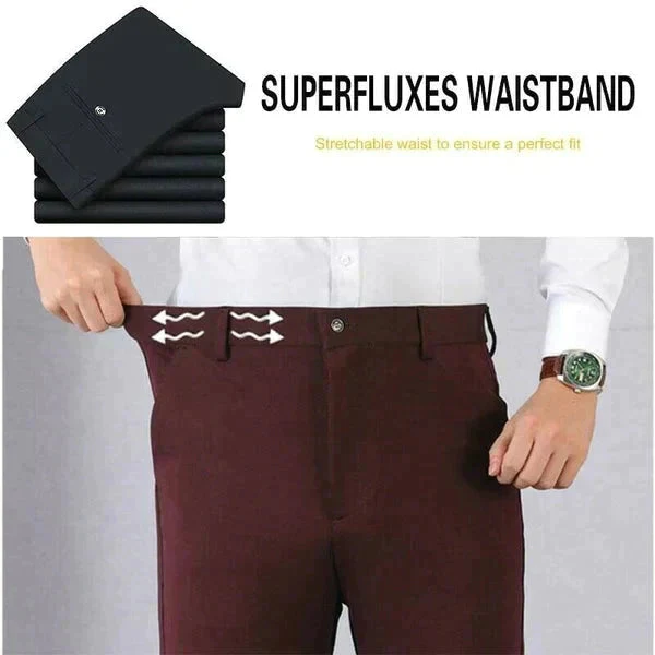 🔥👖High Stretch Men's Classic Pant For Men (BLACK) 💖 - Image 5