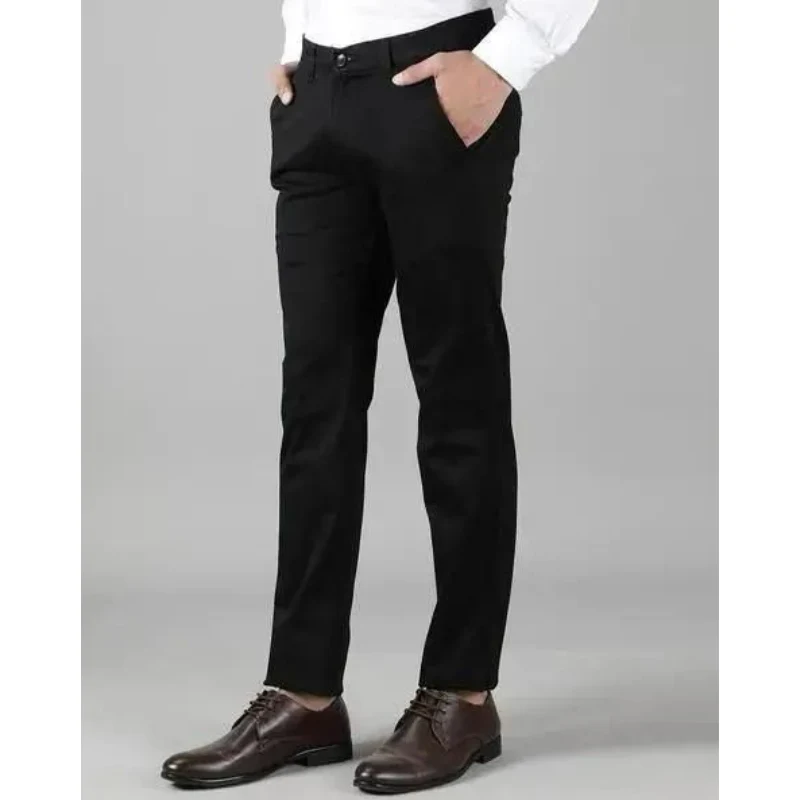 🔥👖High Stretch Men's Classic Pant For Men (BLACK) 💖 - Image 8