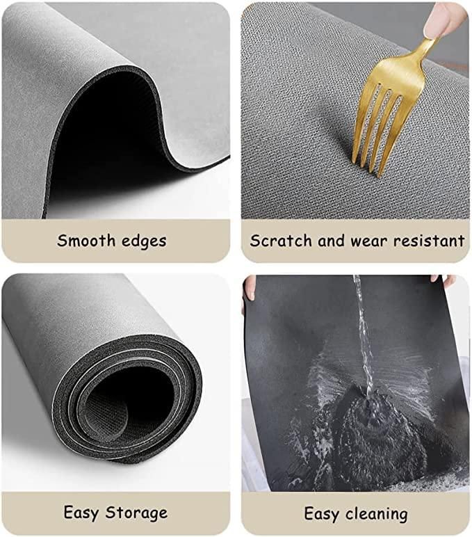 Lightweight & Washable Quick Dish Drying Mat For Kitchen ( BUY 1 GET 1 FREE 🔥 ) - Image 4