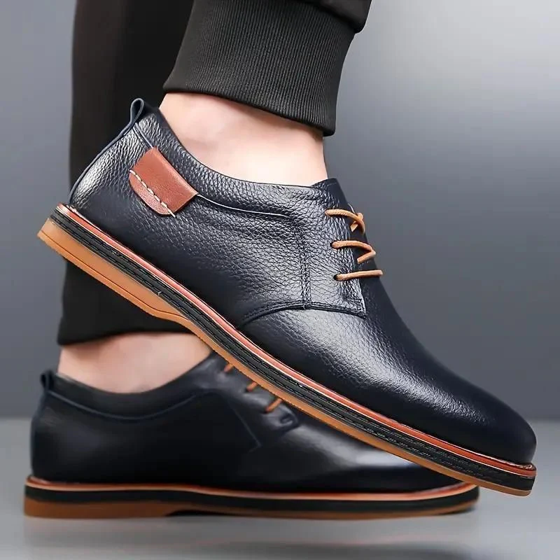 Men's Derby Party Lace Up Casual Shoes - Image 2