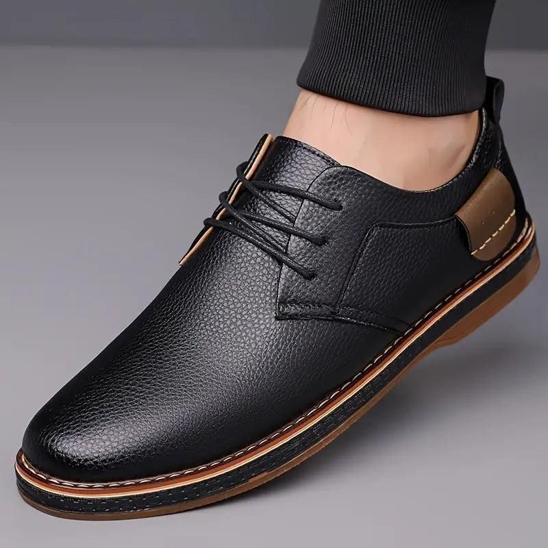 Men's Derby Party Lace Up Casual Shoes - Image 5