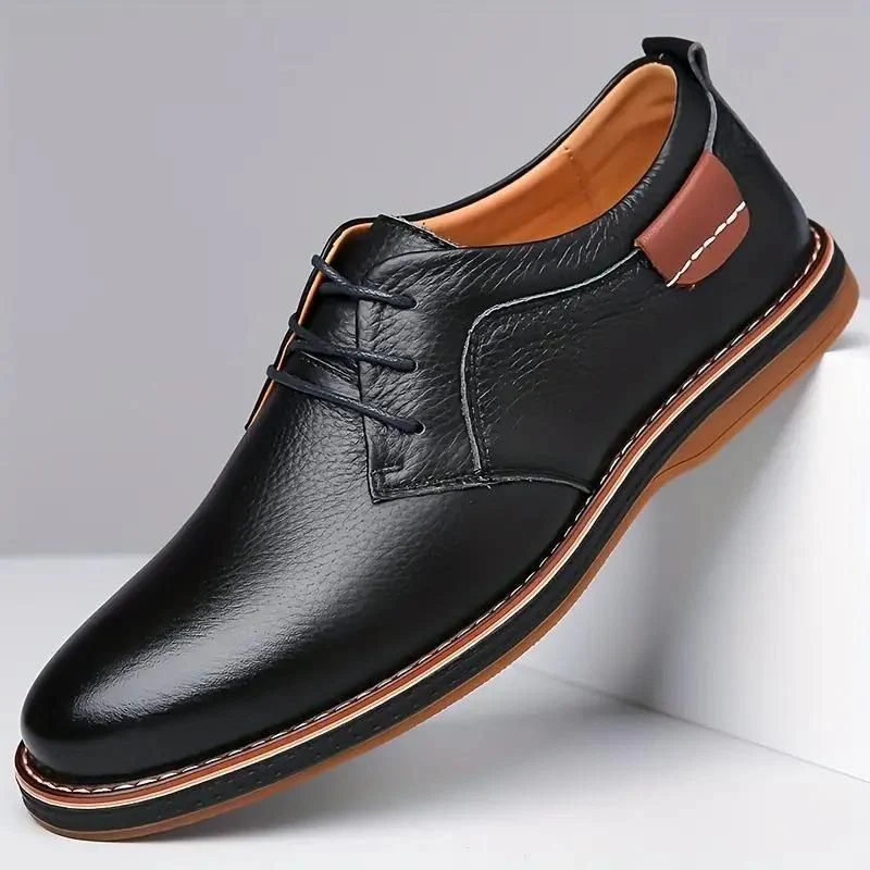 Men's Derby Party Lace Up Casual Shoes - Image 6