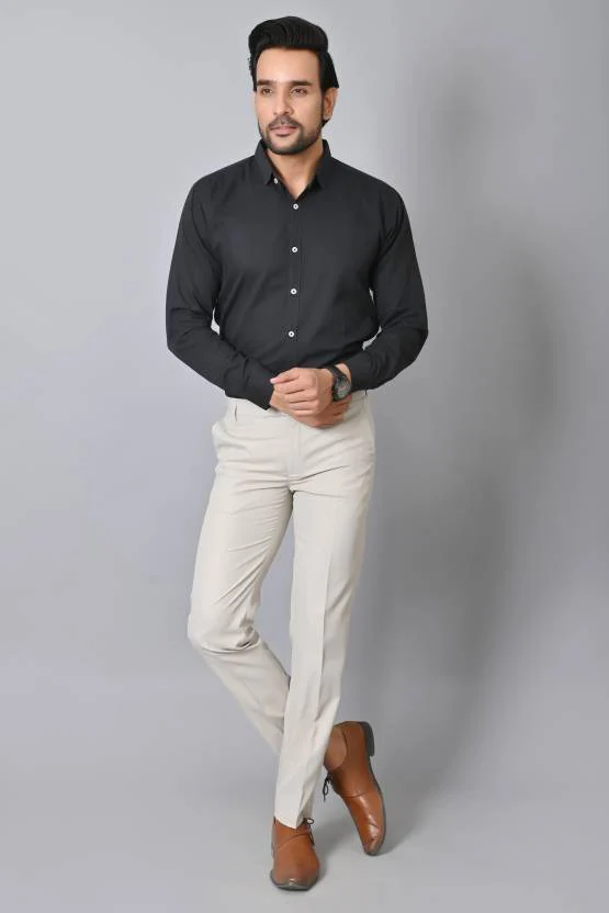 🔥👖High Stretch Men's Classic Pant For Men (LIGHT GREY) 💖 - Image 2