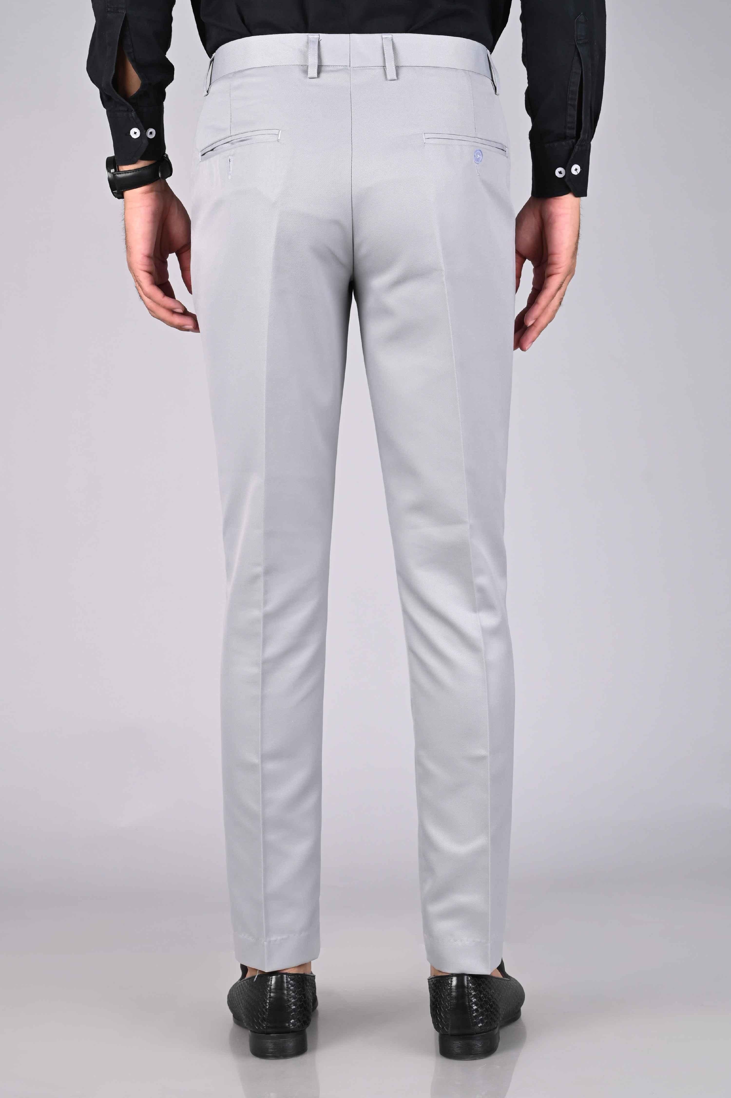 🔥👖High Stretch Men's Classic Pant For Men (LIGHT GREY) 💖 - Image 5