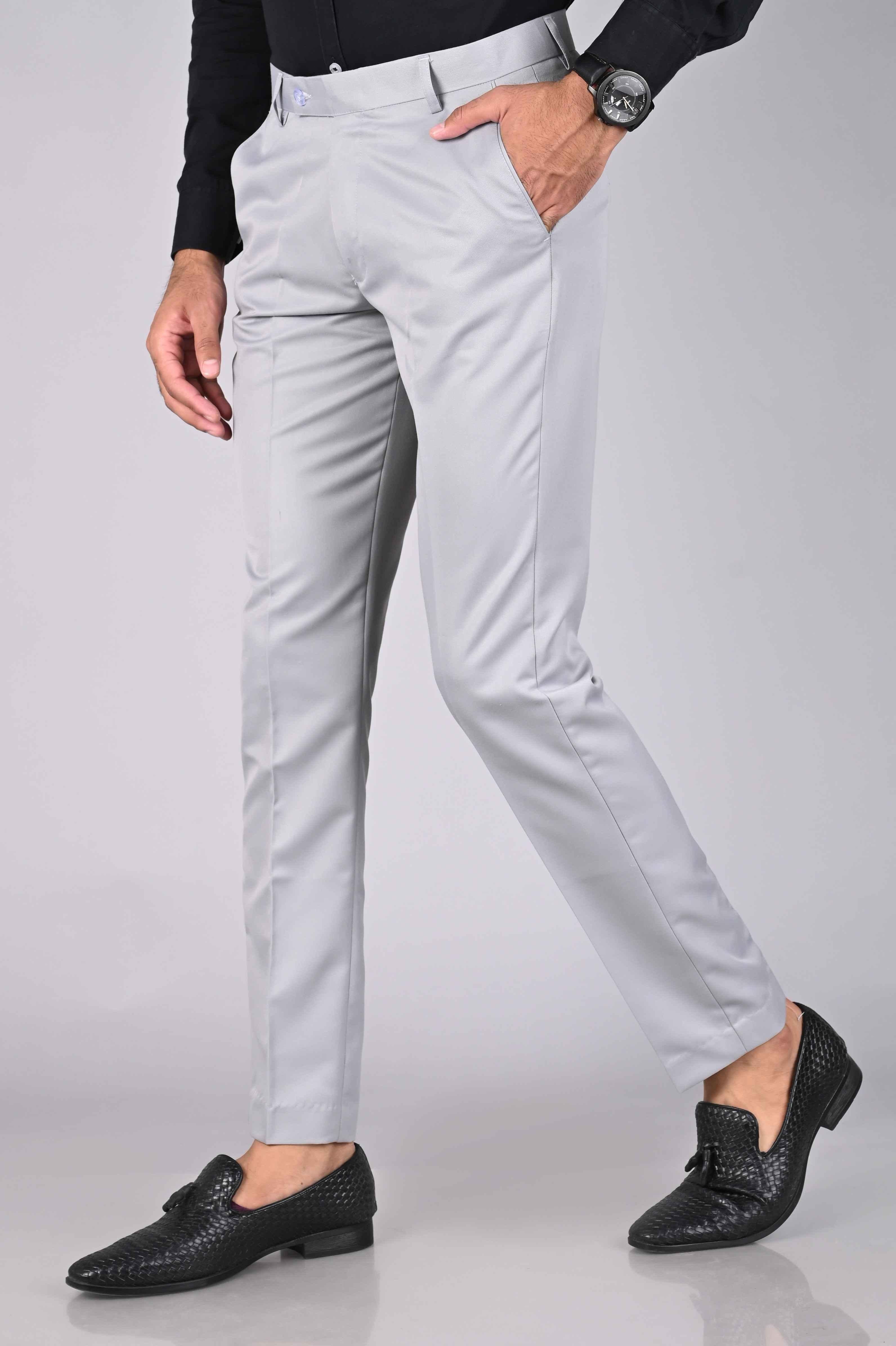 🔥👖High Stretch Men's Classic Pant For Men (LIGHT GREY) 💖 - Image 6