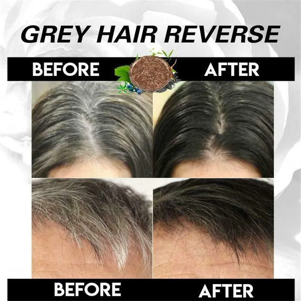 Organic Grey Reverse Shampoo Bar-Natural Organic Conditioner And Repair Care (Pack of 1) - Image 2
