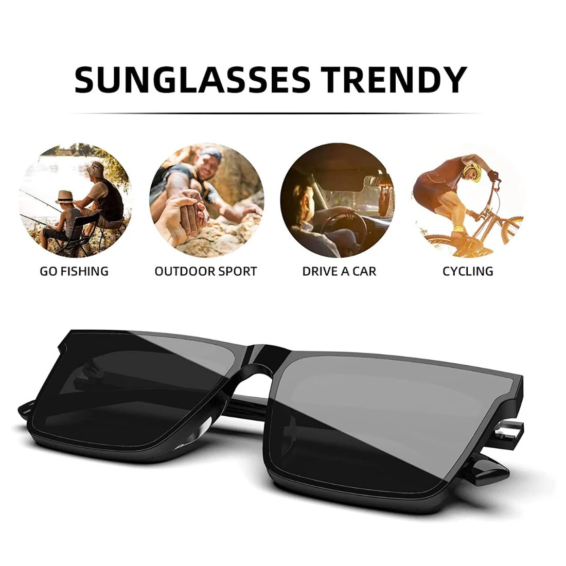 Phantom Men's Square Sunglasses - Image 4