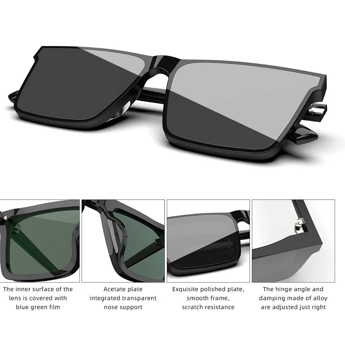 Phantom Men's Square Sunglasses - Image 5