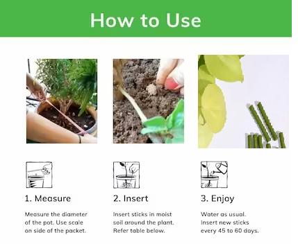 Plant Grow Fertilizer Sticks For Plants - 25 Stick Pack of 2 - Image 2