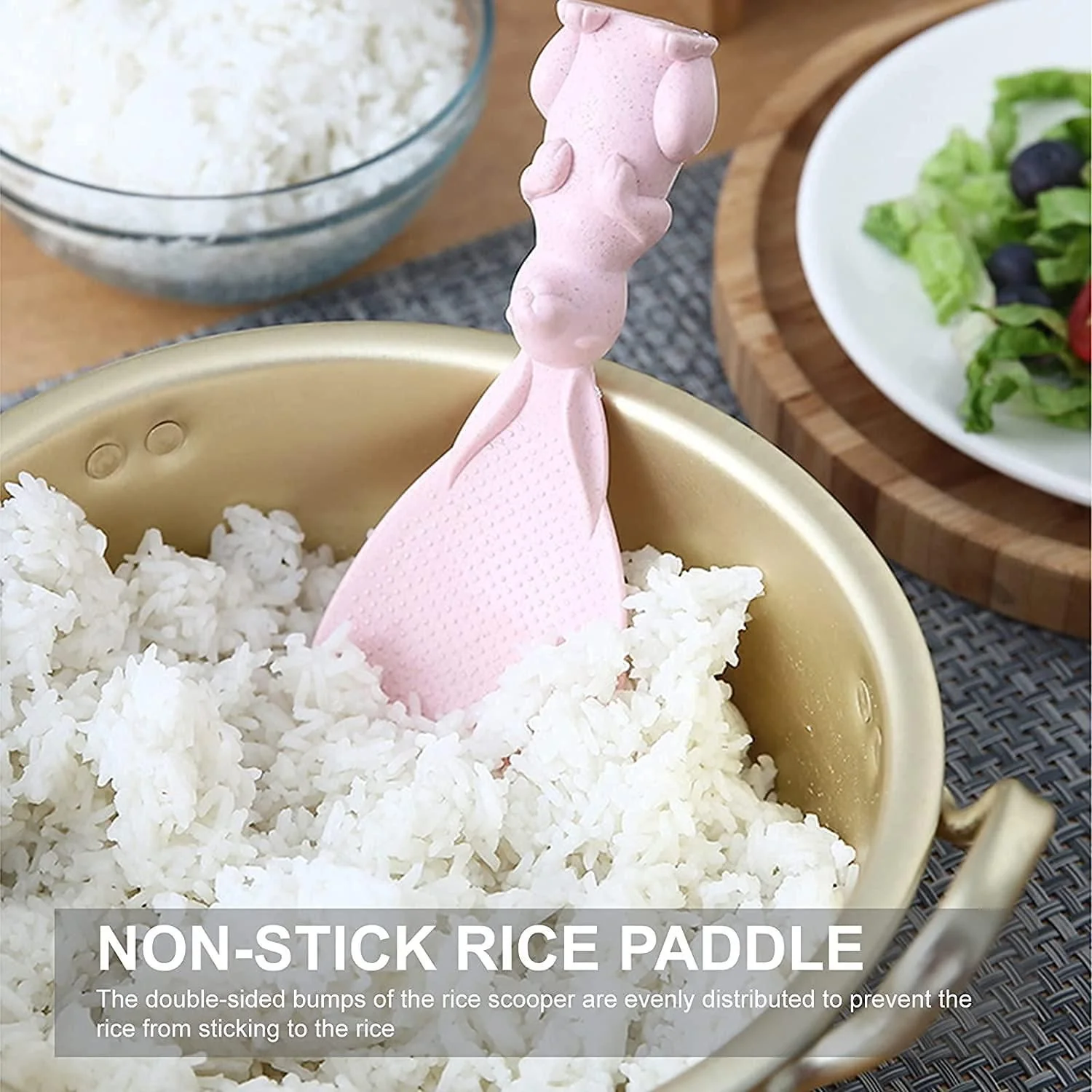 Rabbit Standing Non-Stick Rice Spoon (Pack of 3) - Image 3