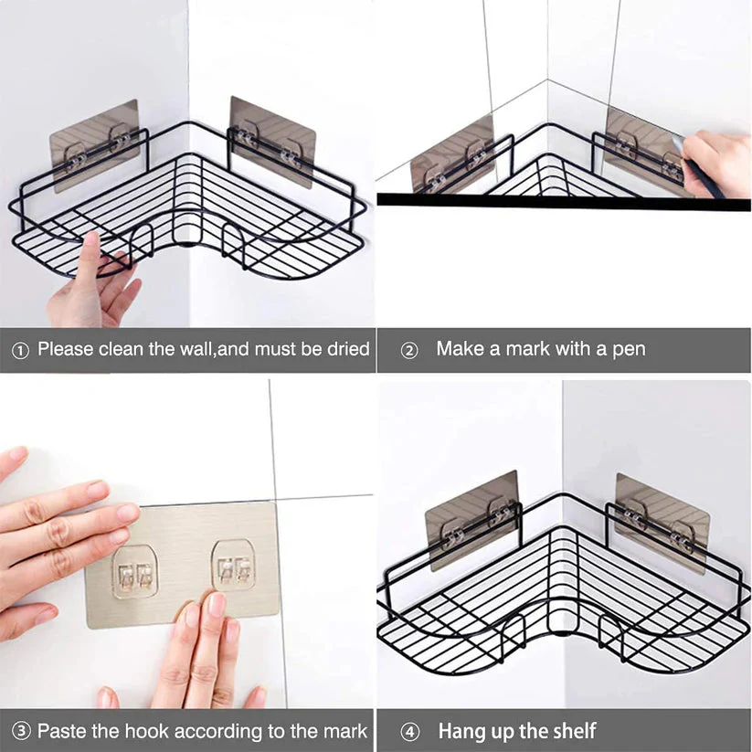 Self Adhesive Metal Corner Shelf (Buy 1 Get 1 Free) - Image 6