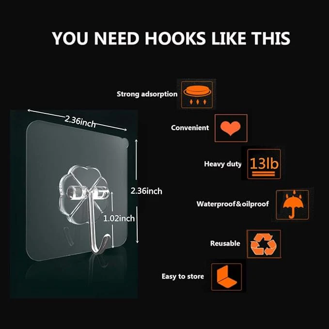 ExcelBond™ Self Adhesive Wall Hooks- Pack of 50 (BUMPER🔥 50% OFF) - Image 2