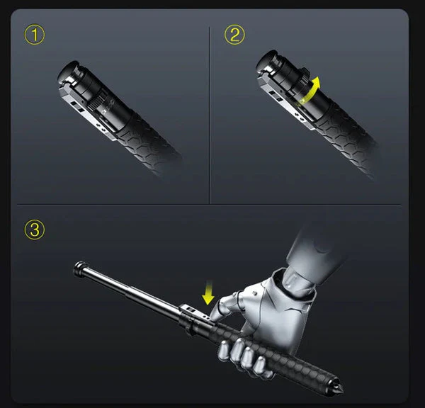 PREMIUM METAL SELF DEFENCE STICK (Heavy Metal and Extendable) - Image 11