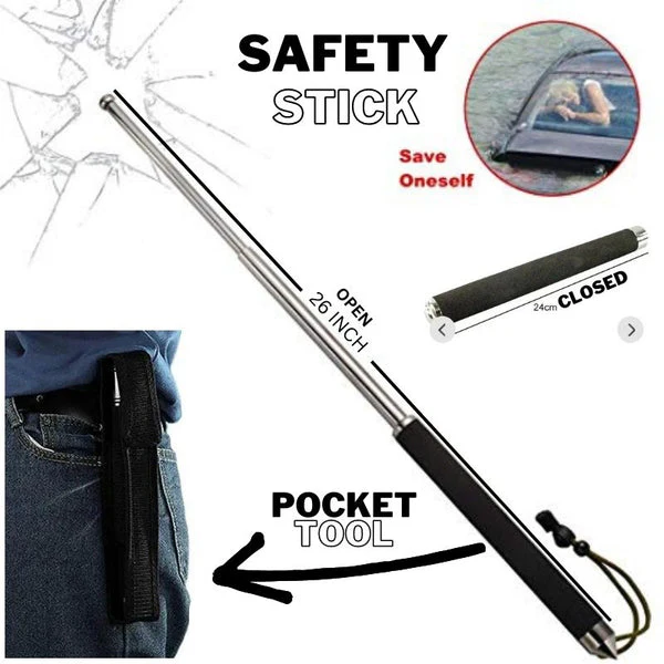 PREMIUM METAL SELF DEFENCE STICK (Heavy Metal and Extendable) - Image 3