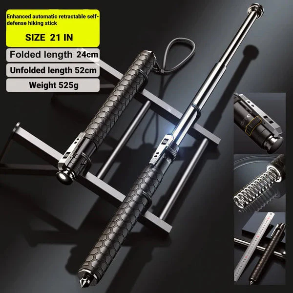 PREMIUM METAL SELF DEFENCE STICK (Heavy Metal and Extendable) - Image 5