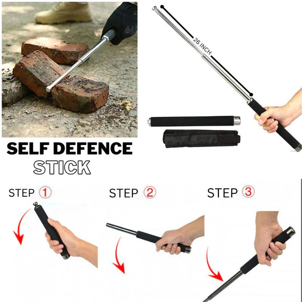 PREMIUM METAL SELF DEFENCE STICK (Heavy Metal and Extendable) - Image 7