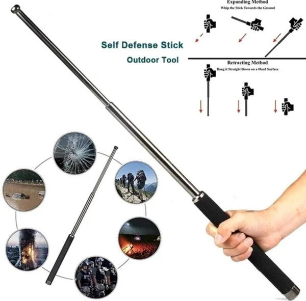 PREMIUM METAL SELF DEFENCE STICK (Heavy Metal and Extendable) - Image 8