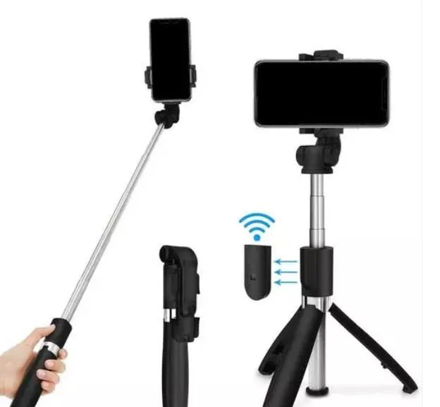 Extendable Flash 3-in-1 Selfie Stick Tripod with Bluetooth Remote - Image 3