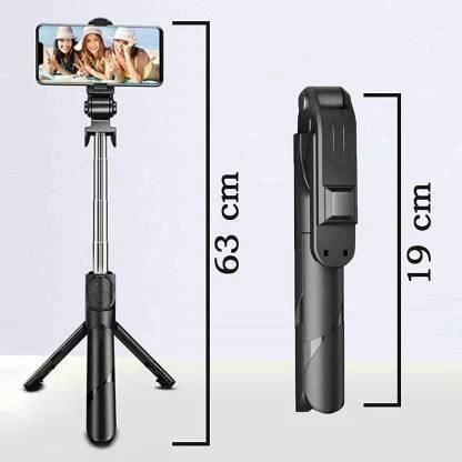 Extendable Flash 3-in-1 Selfie Stick Tripod with Bluetooth Remote - Image 5