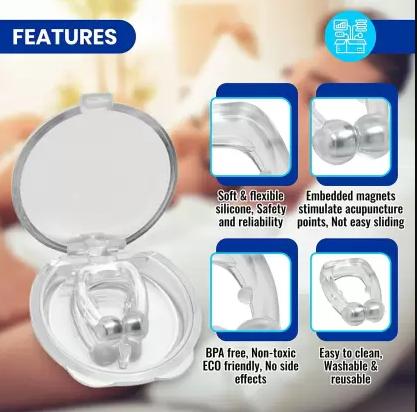 Portable Anti Snoring Device for Men and Women - High-Quality | Medical Grade Soft Silicone Nose Clip - Image 3