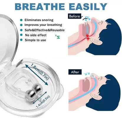 Portable Anti Snoring Device for Men and Women - High-Quality | Medical Grade Soft Silicone Nose Clip - Image 4