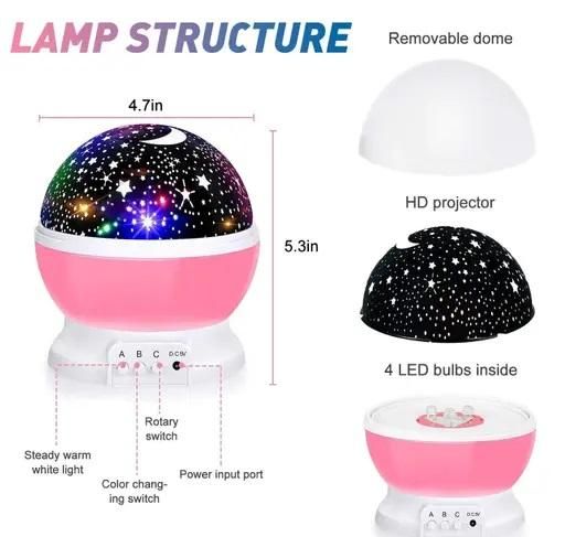 Star Master Dream Color Changing Rotating Projection Lamp - Image 5