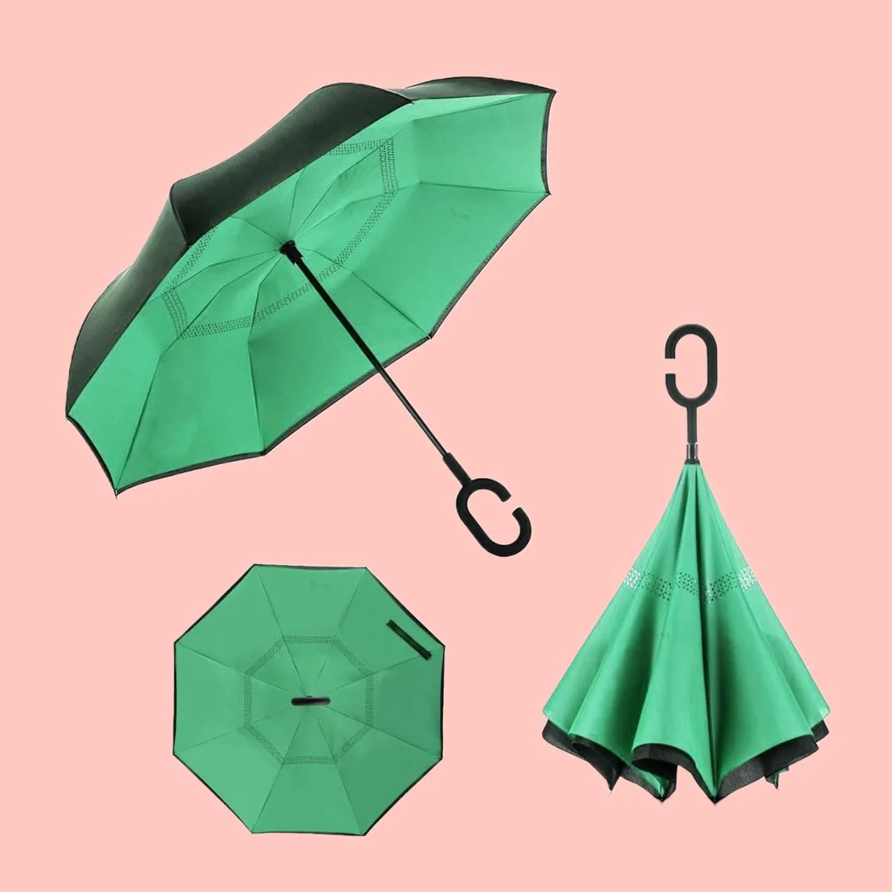 Double Layer Inverted Reversible Umbrella (Multicolor) - Image 2