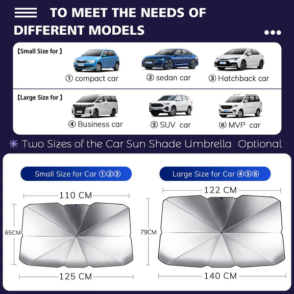 Car Sun Shade Windshield Cover Umbrella - Image 12