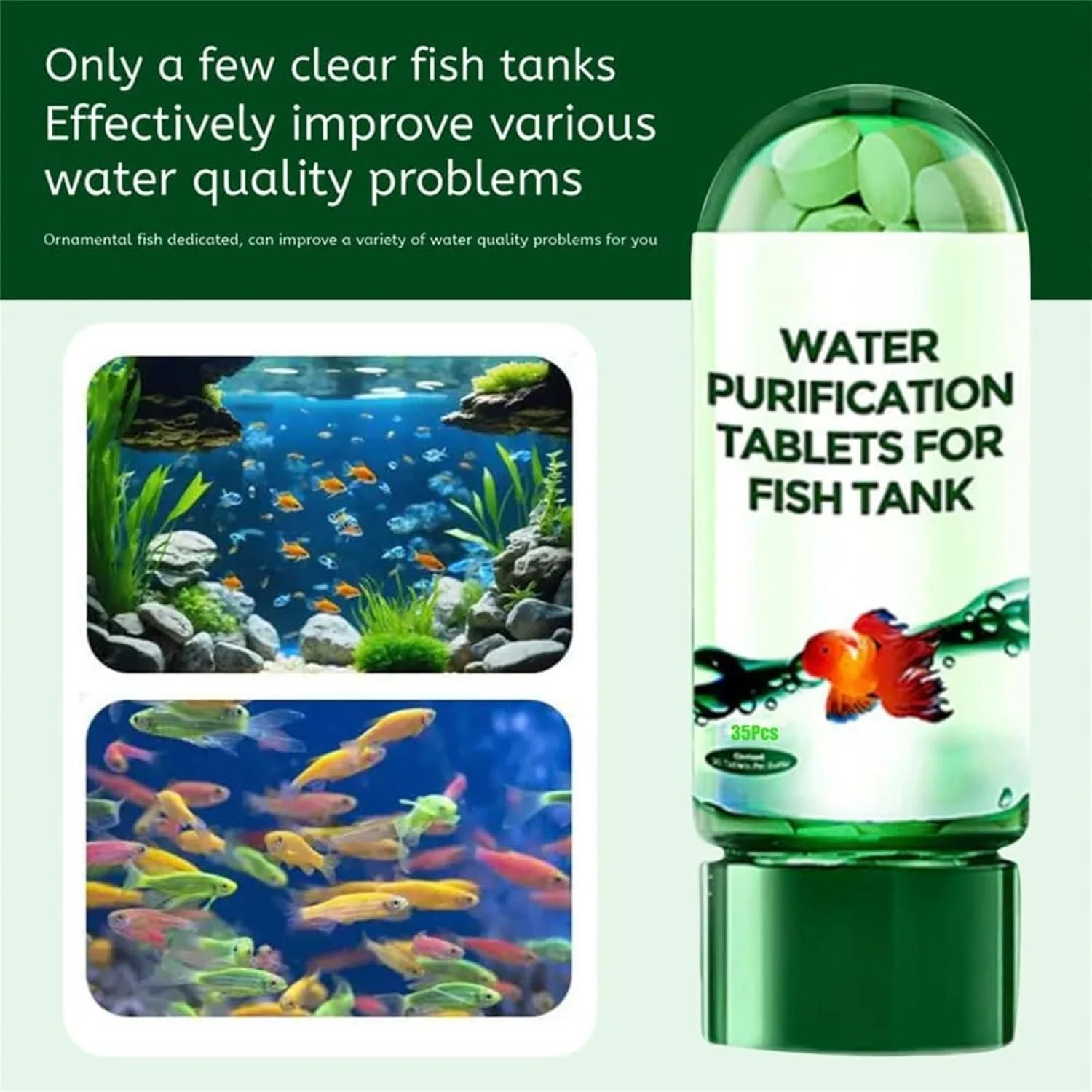 Aquarium Purifying Tablets (Pack of 140) – Safe for All Fish | 1 to 4 tab per 10L - Image 3
